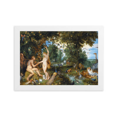 Garden of Eden - Poster im Rahmen Peter Paul Rubens Weiß / 21×30 cm artlia
