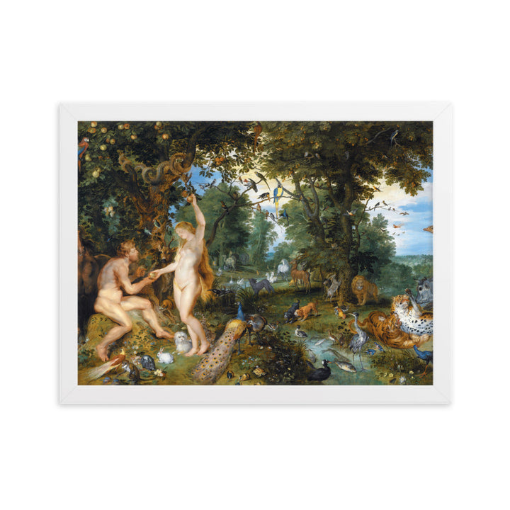 Garden of Eden - Poster im Rahmen Peter Paul Rubens Weiß / 30×40 cm artlia