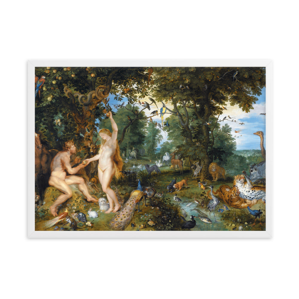 Garden of Eden - Poster im Rahmen Peter Paul Rubens Weiß / 50×70 cm artlia