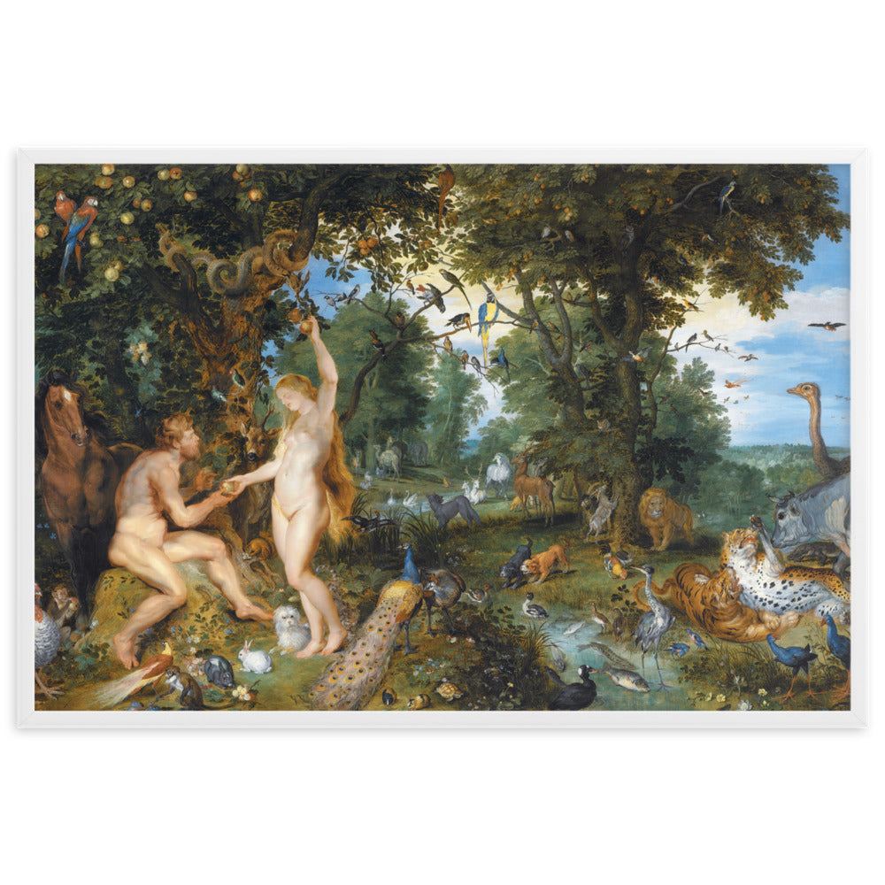 Garden of Eden - Poster im Rahmen Peter Paul Rubens Weiß / 61×91 cm artlia