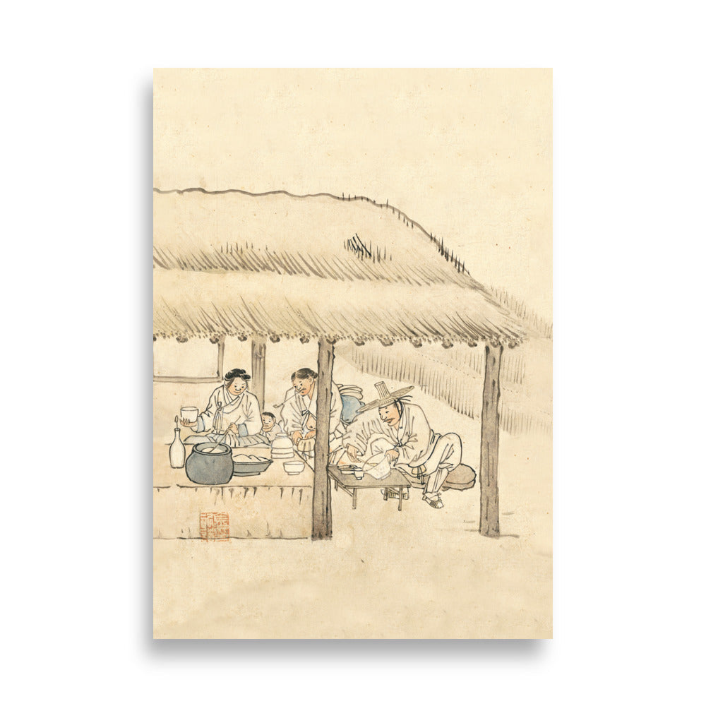 Gasthaus, Kim Hong-do - Poster Hong-do Kim 21×30 cm artlia