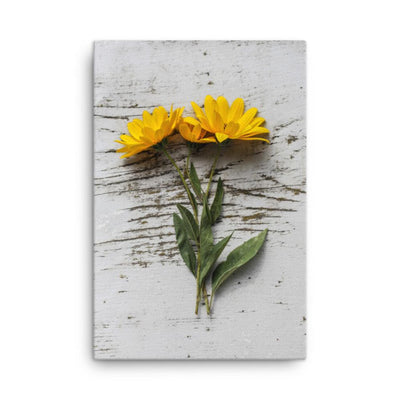gelbe Blumen Yellow Flowers 6 - Leinwand artlia 24″×36″ artlia