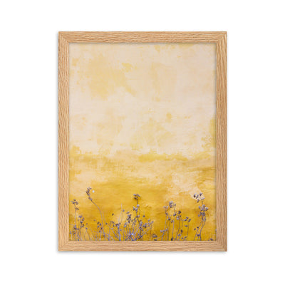 Gelbe Wand - Poster im Rahmen Kuratoren von artlia Oak / 30×40 cm artlia