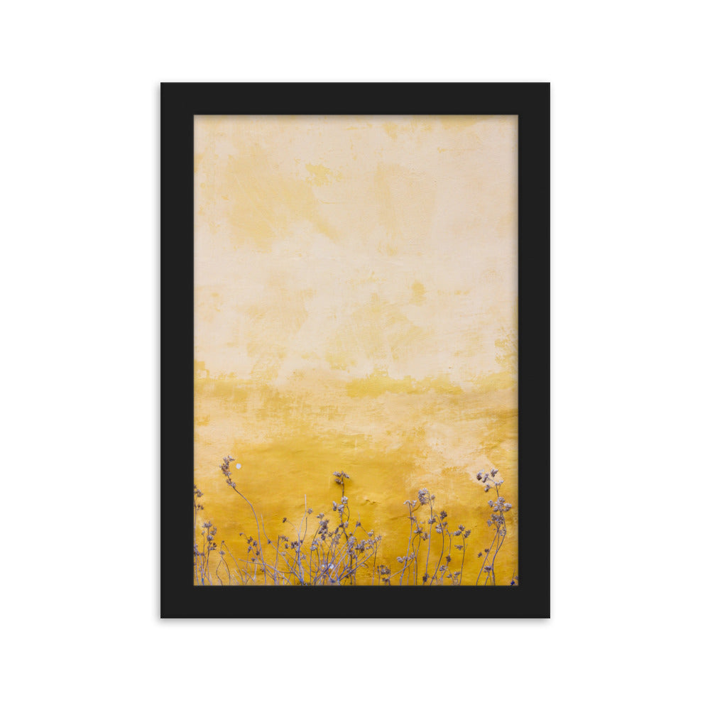 Gelbe Wand - Poster im Rahmen Kuratoren von artlia Schwarz / 21×30 cm artlia