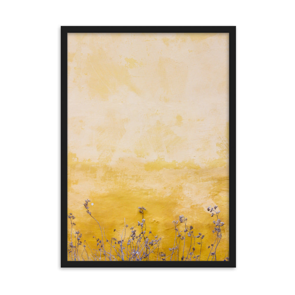 Gelbe Wand - Poster im Rahmen Kuratoren von artlia Schwarz / 50×70 cm artlia