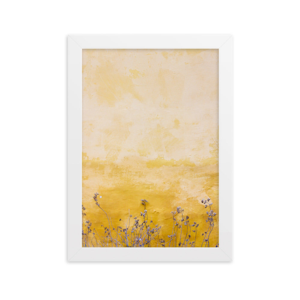 Gelbe Wand - Poster im Rahmen Kuratoren von artlia Weiß / 21×30 cm artlia