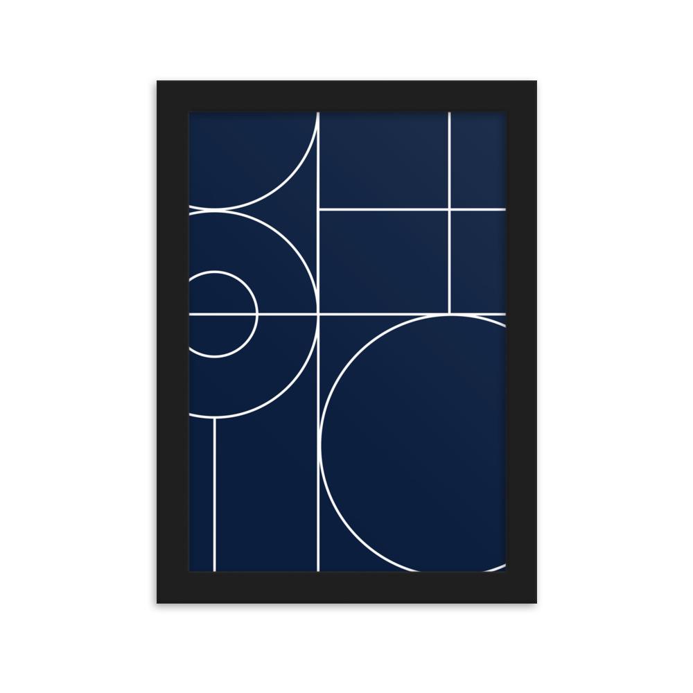 Geometric 40 - Poster im Rahmen artlia Schwarz / 21×30 cm artlia