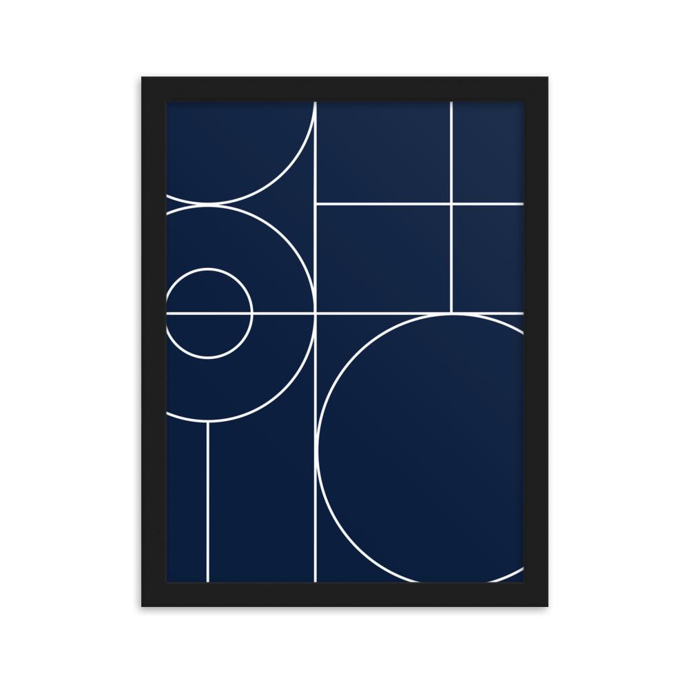 Geometric 40 - Poster im Rahmen artlia Schwarz / 30×40 cm artlia