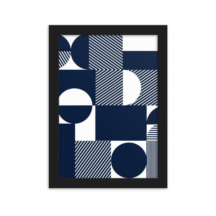 Geometric 48 - Poster im Rahmen artlia Schwarz / 21×30 cm artlia