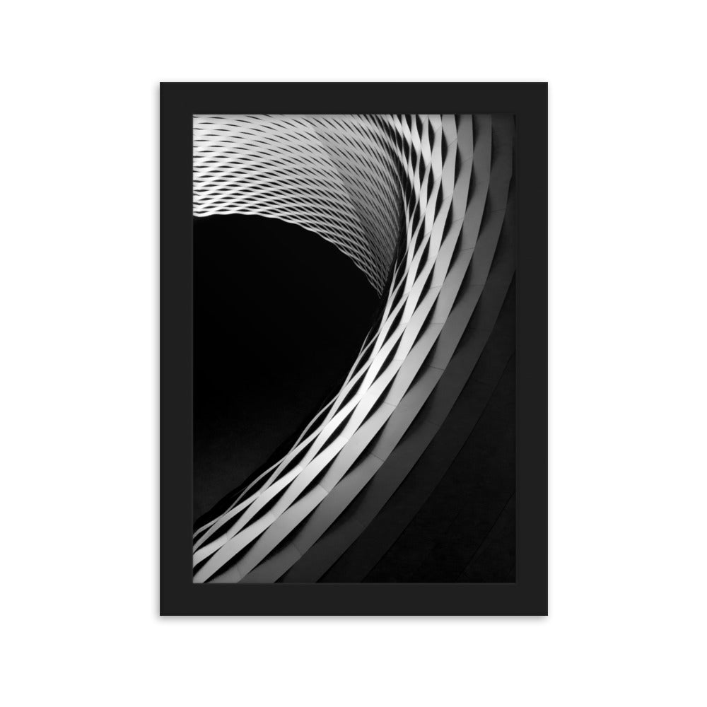 Geometric architecture 1 - Poster im Rahmen Kuratoren von artlia Schwarz / 21×30 cm artlia