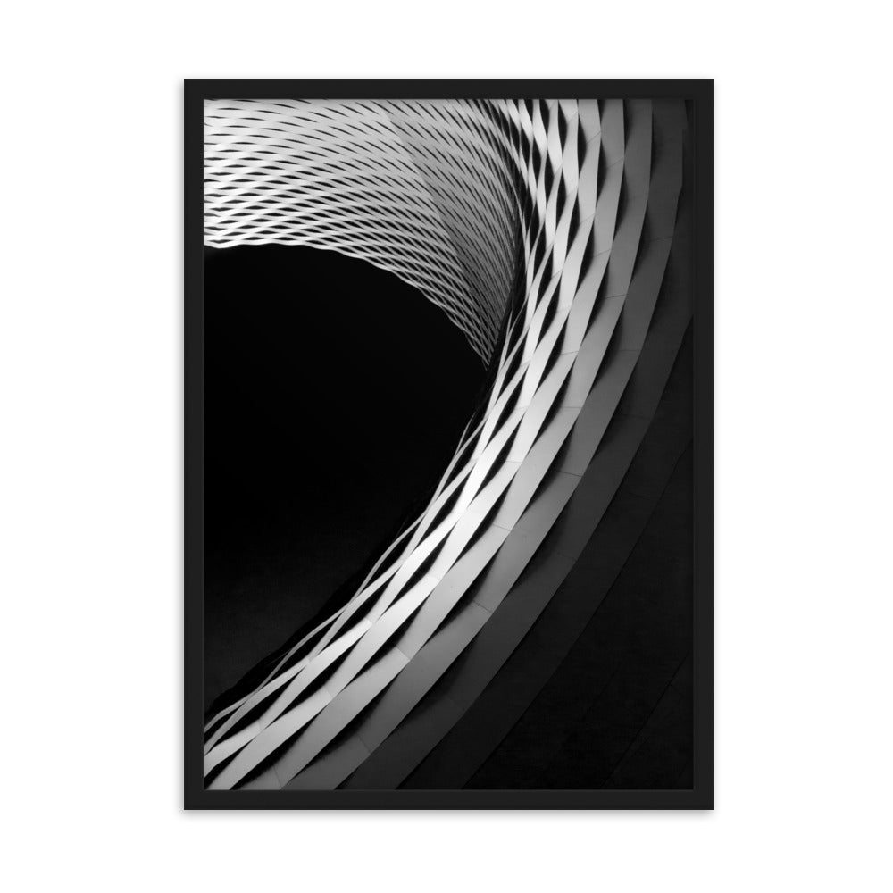 Geometric architecture 1 - Poster im Rahmen Kuratoren von artlia Schwarz / 50×70 cm artlia