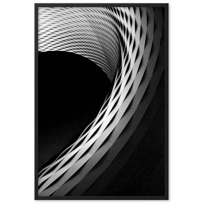 Geometric architecture 1 - Poster im Rahmen Kuratoren von artlia Schwarz / 61×91 cm artlia
