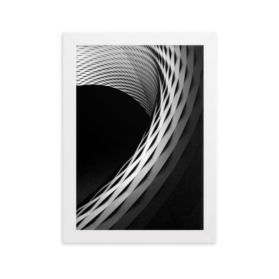 Geometric architecture 1 - Poster im Rahmen Kuratoren von artlia Weiß / 21×30 cm artlia