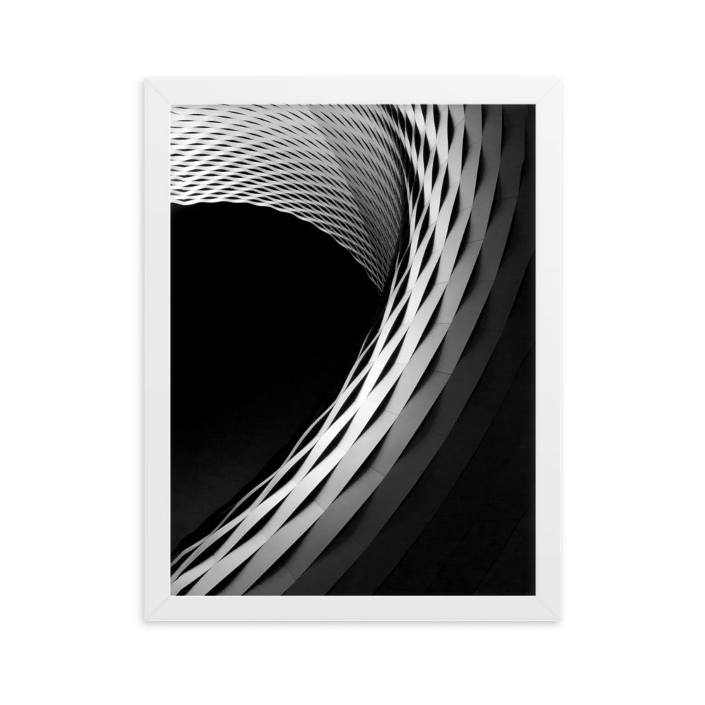 Geometric architecture 1 - Poster im Rahmen Kuratoren von artlia Weiß / 30×40 cm artlia