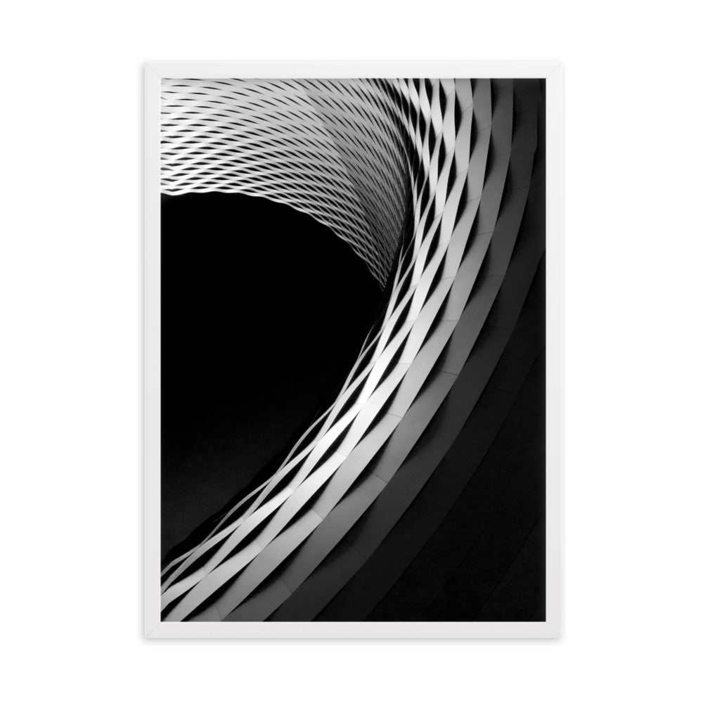 Geometric architecture 1 - Poster im Rahmen Kuratoren von artlia Weiß / 50×70 cm artlia