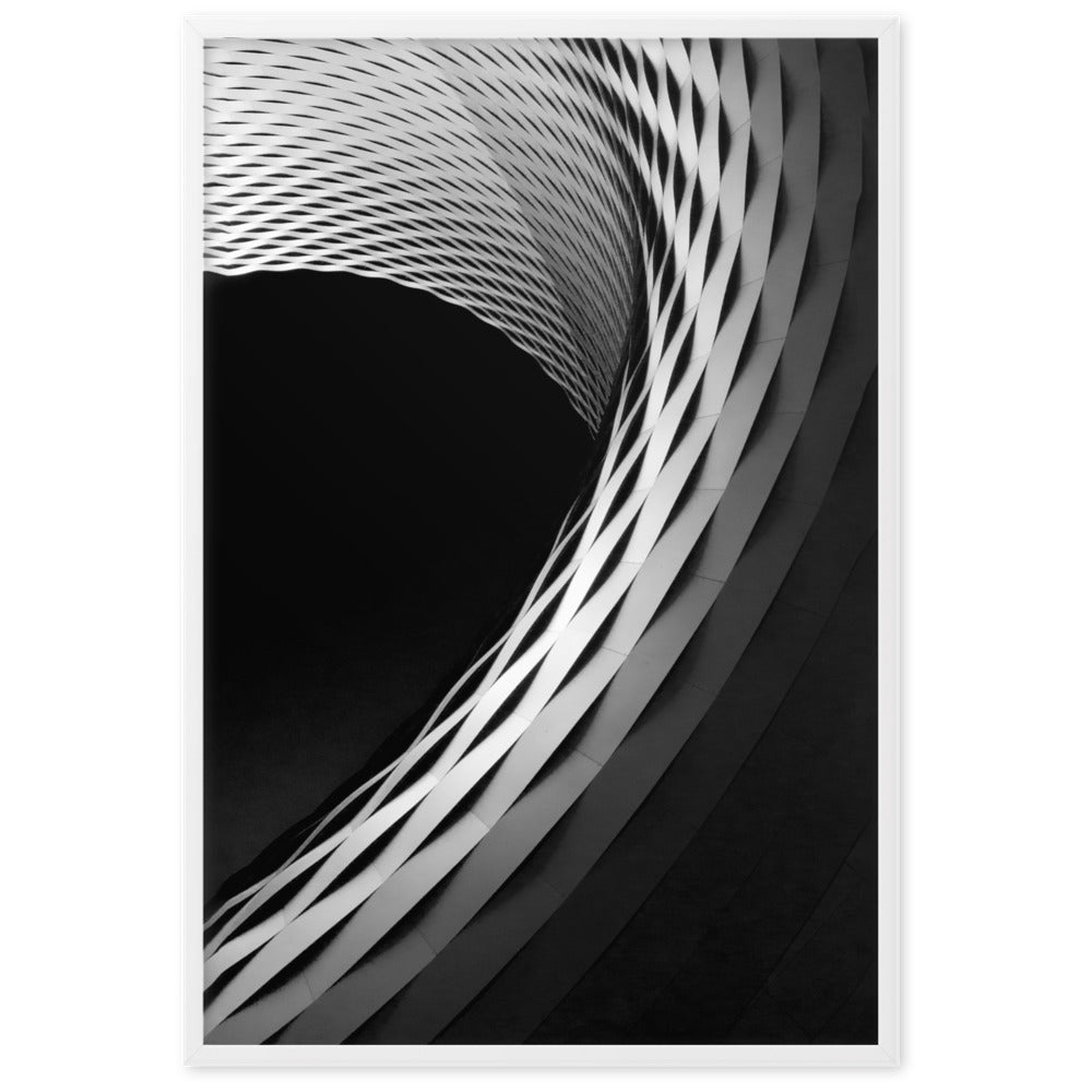 Geometric architecture 1 - Poster im Rahmen Kuratoren von artlia Weiß / 61×91 cm artlia