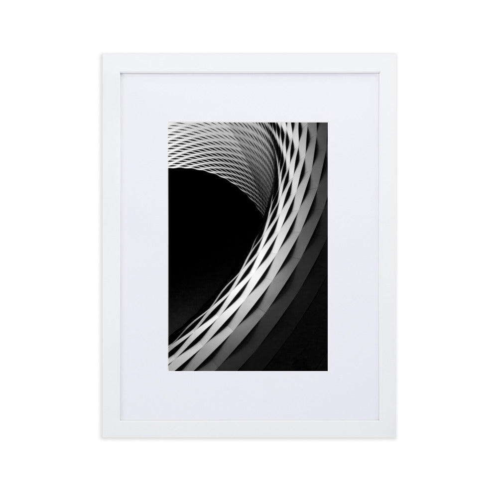 Geometric architecture 1 - Poster im Rahmen mit Passepartout Kuratoren von artlia Weiß / 30×40 cm artlia