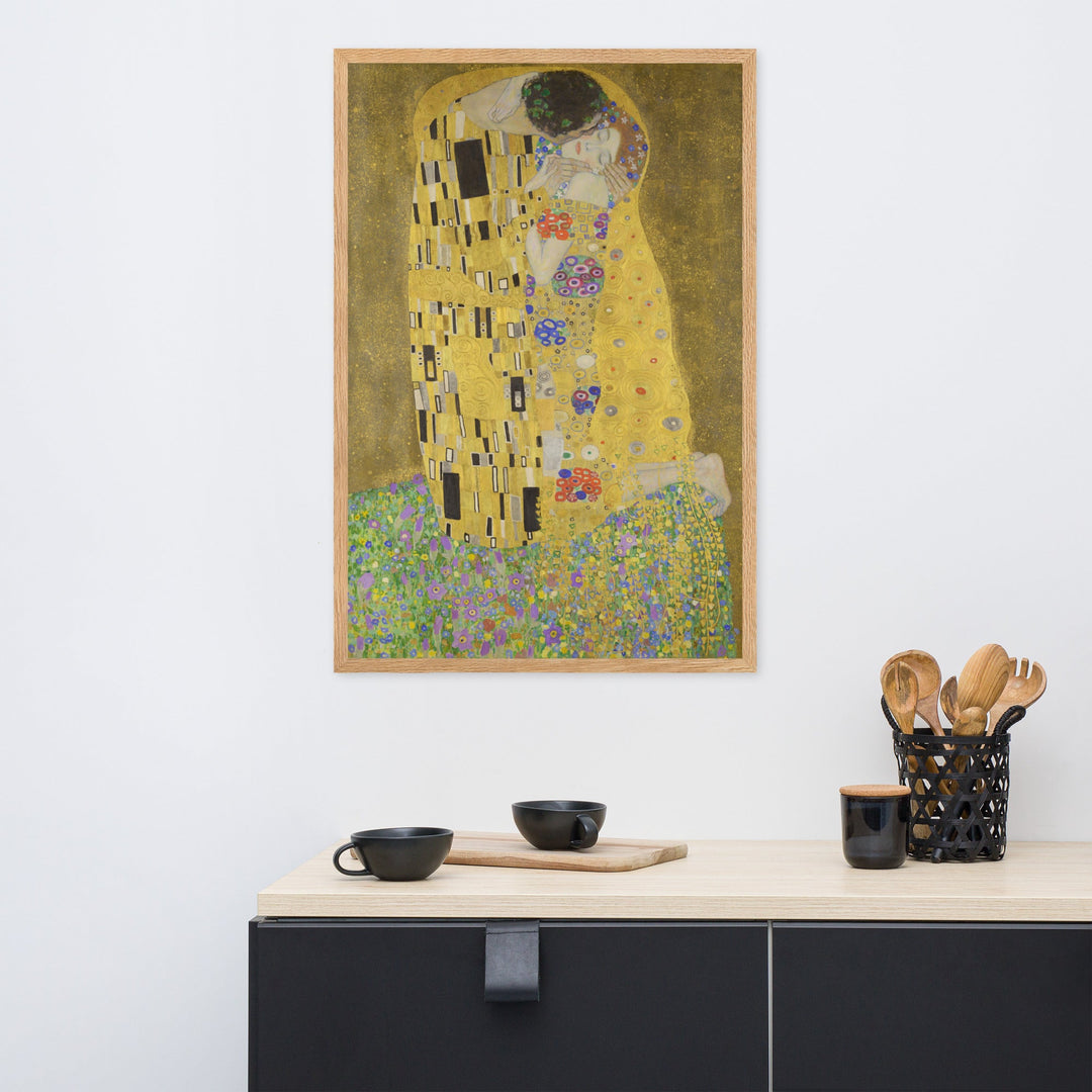 Gustav Klimt, Der Kuss - Poster im Rahmen Gustav Klimt artlia