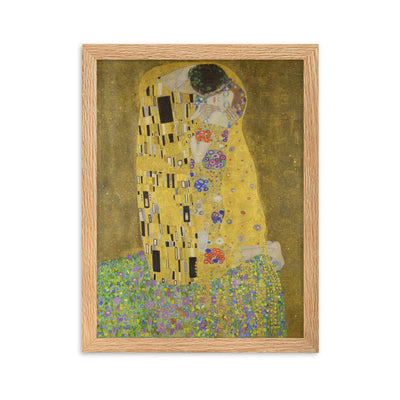 Gustav Klimt, Der Kuss - Poster im Rahmen Gustav Klimt Oak / 30×40 cm artlia