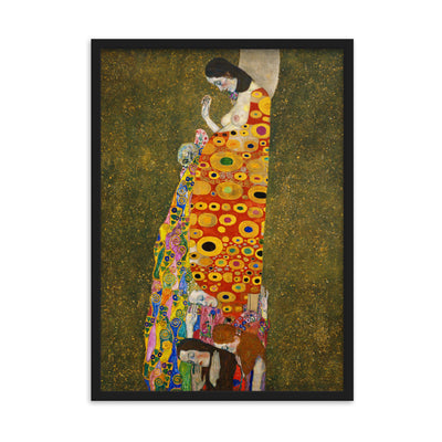 Gustav Klimt, Hope II - Poster im Rahmen Gustav Klimt Schwarz / 50×70 cm artlia
