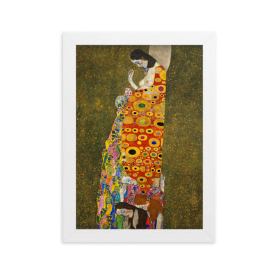 Gustav Klimt, Hope II - Poster im Rahmen Gustav Klimt Weiß / 21×30 cm artlia