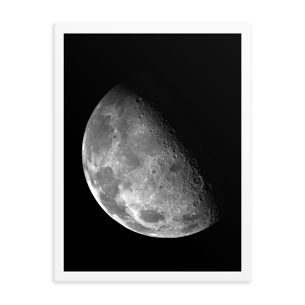 Halbmond von NASA - Poster im Rahmen NASA weiß / 30x41 cm artlia