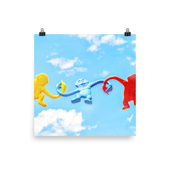 Himmlisches Teamwork - Poster Kuratoren von artlia 25x25 cm artlia