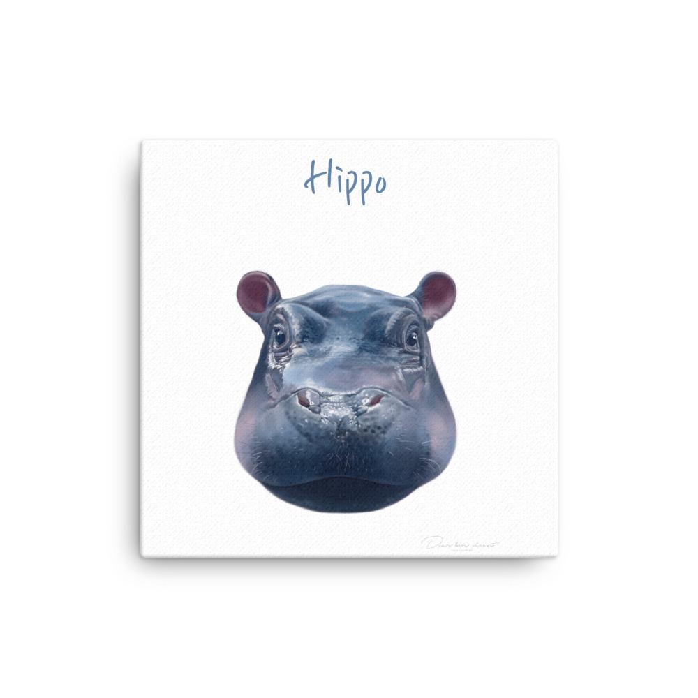 Hippo - Leinwand dear.bon.vivant 30x30 cm artlia