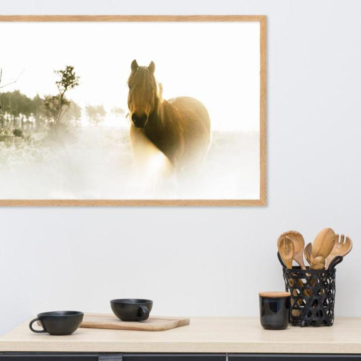 Horse in Dream Pferd im Traum - Poster im Rahmen artlia artlia