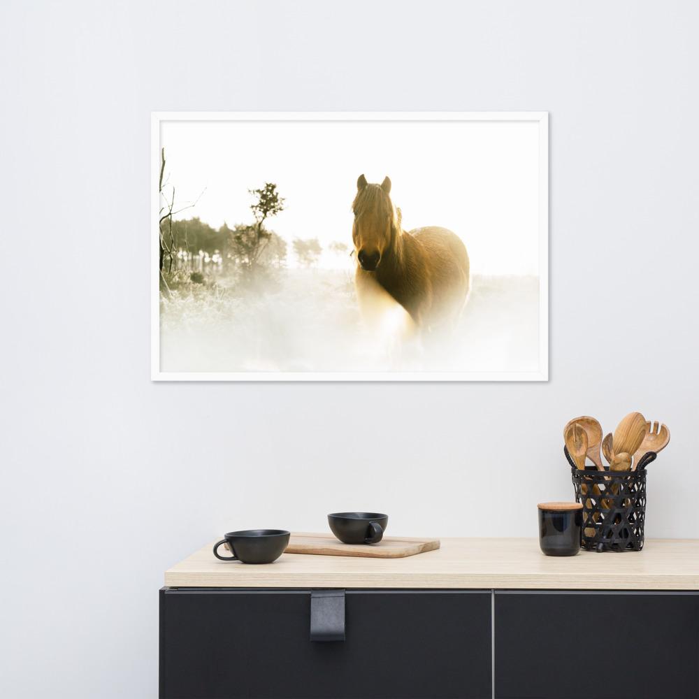 Horse in Dream Pferd im Traum - Poster im Rahmen artlia artlia
