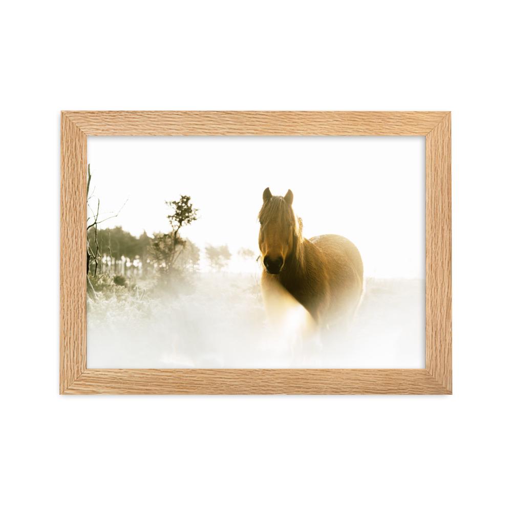 Horse in Dream Pferd im Traum - Poster im Rahmen artlia Oak / 21×30 cm artlia