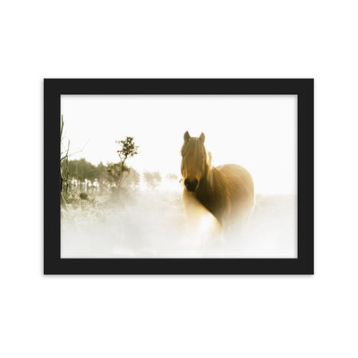 Horse in Dream Pferd im Traum - Poster im Rahmen artlia Schwarz / 21×30 cm artlia