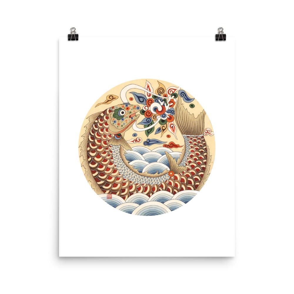 Karpfen wird Drache - Poster Misun Kim 20x25 cm artlia