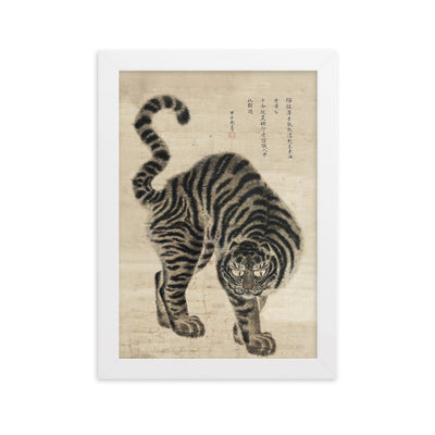 koreanischer Tiger - Poster im Rahmen Hong-do Kim Weiß / 21×30 cm artlia
