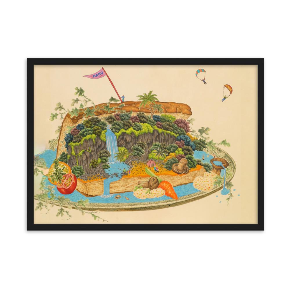 köstliche Landschaft Delicious Landscape 7 - Poster im Rahmen artlia Schwarz / 50×70 cm artlia