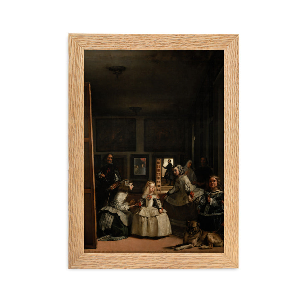 Las Meninas, Diego Velázquez - Poster im Rahmen Diego Velázquez Oak / 21×30 cm artlia