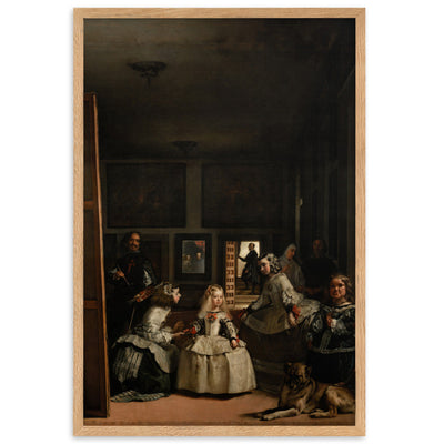 Las Meninas, Diego Velázquez - Poster im Rahmen Diego Velázquez Oak / 61×91 cm artlia