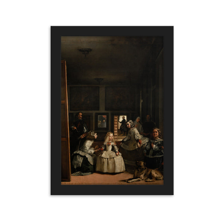 Las Meninas, Diego Velázquez - Poster im Rahmen Diego Velázquez Schwarz / 21×30 cm artlia
