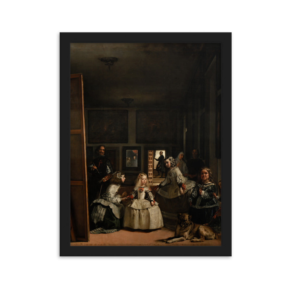 Las Meninas, Diego Velázquez - Poster im Rahmen Diego Velázquez Schwarz / 30×40 cm artlia