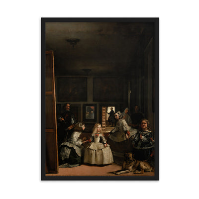Las Meninas, Diego Velázquez - Poster im Rahmen Diego Velázquez Schwarz / 50×70 cm artlia