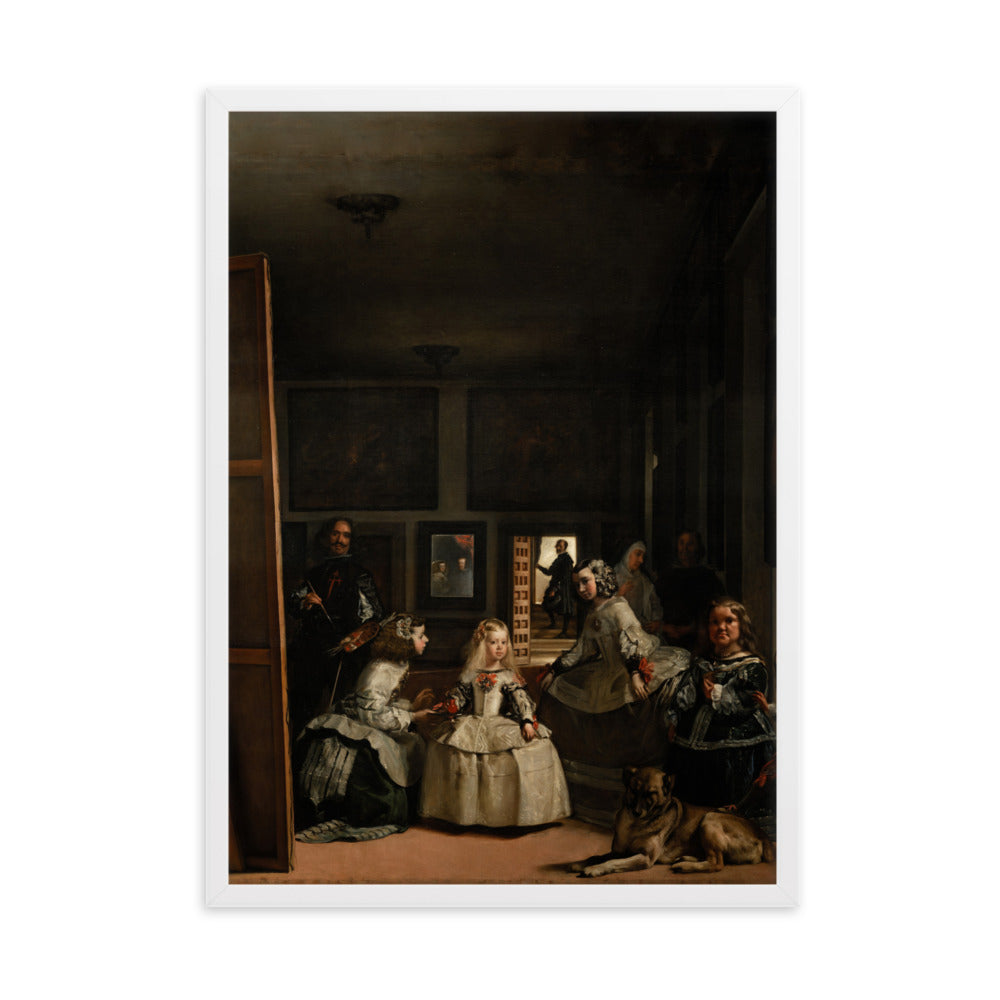 Las Meninas, Diego Velázquez - Poster im Rahmen Diego Velázquez Weiß / 50×70 cm artlia