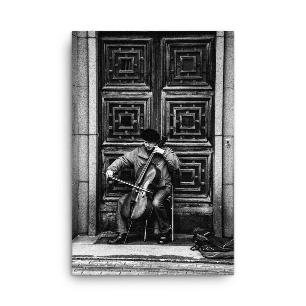 Leinwand - A Cellist on the Street Kuratoren von artlia 61x91 cm artlia