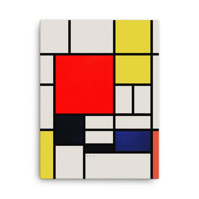 Leinwand - Mondrian, Composition with red yellow black gray and blue Piet Mondrian 30x41 cm / ohne Rahmen artlia