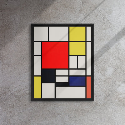 Leinwand - Mondrian, Composition with red yellow black gray and blue Piet Mondrian 30x41 cm / schwarz artlia