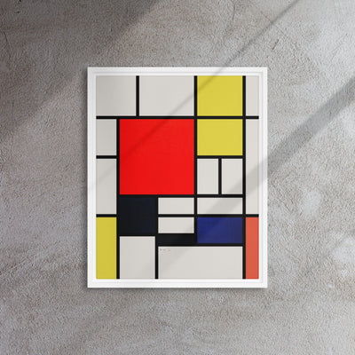 Leinwand - Mondrian, Composition with red yellow black gray and blue Piet Mondrian 30x41 cm / weiß artlia