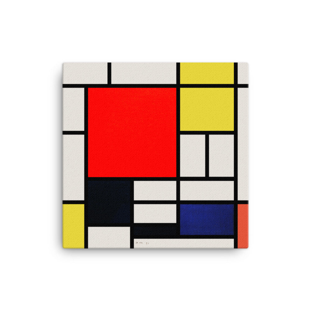 Leinwand - Mondrian, Composition with red yellow black gray and blue Piet Mondrian 41x41 cm / ohne Rahmen artlia