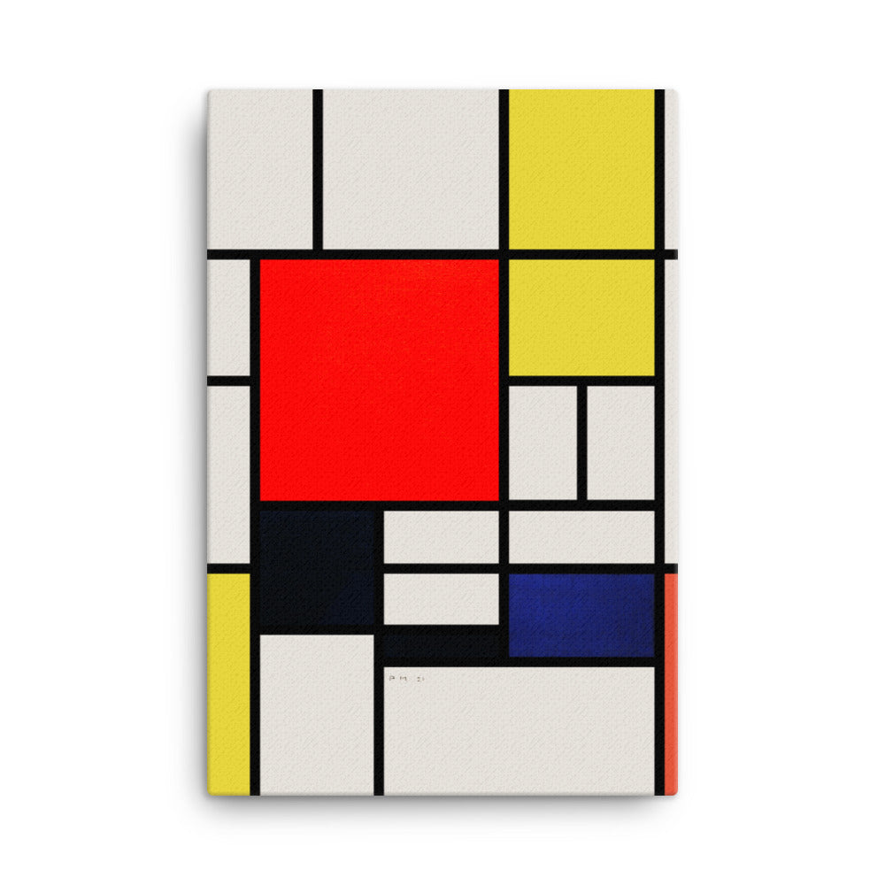 Leinwand - Mondrian, Composition with red yellow black gray and blue Piet Mondrian 61x91 cm / ohne Rahmen artlia