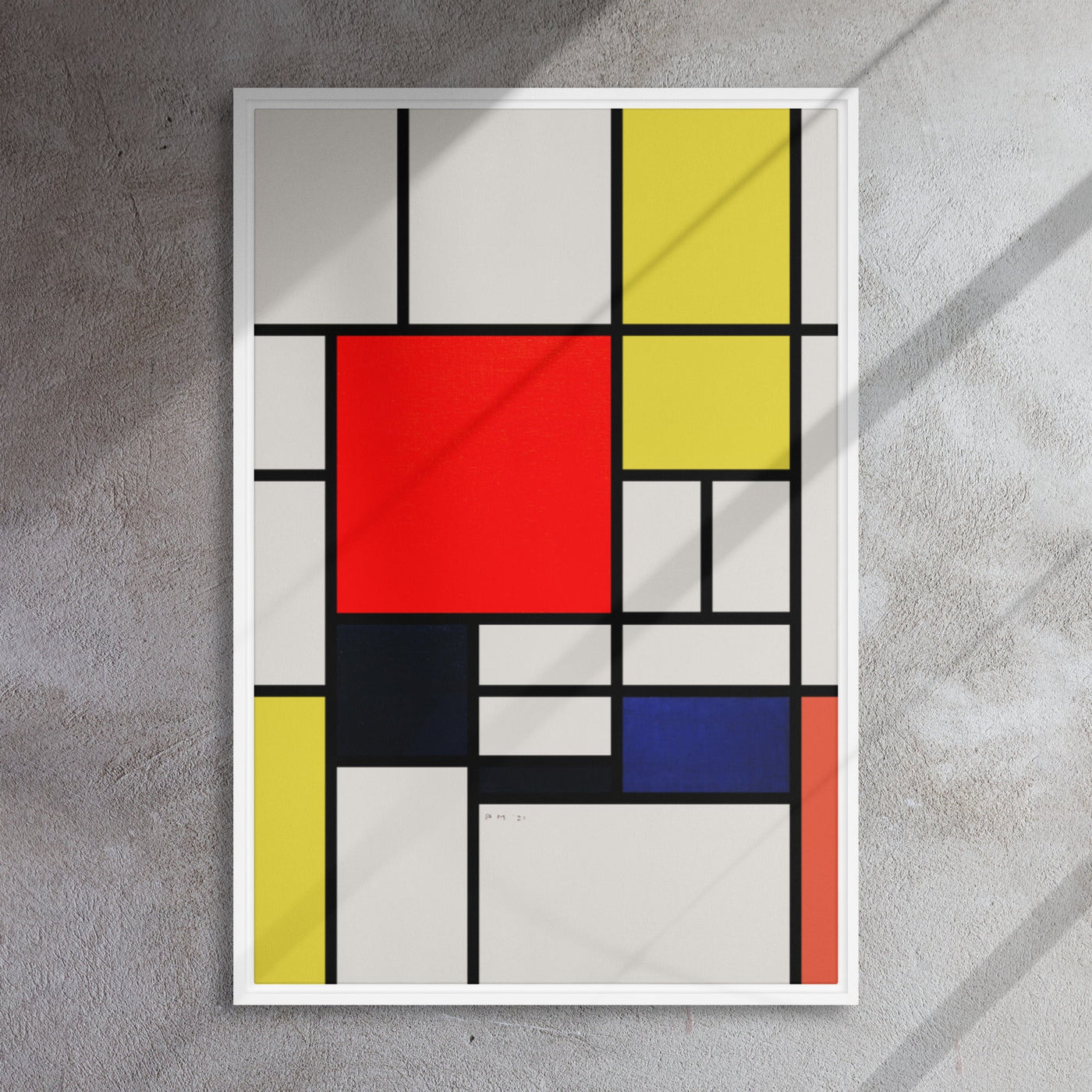 Leinwand - Mondrian, Composition with red yellow black gray and blue Piet Mondrian 61x91 cm / weiß artlia