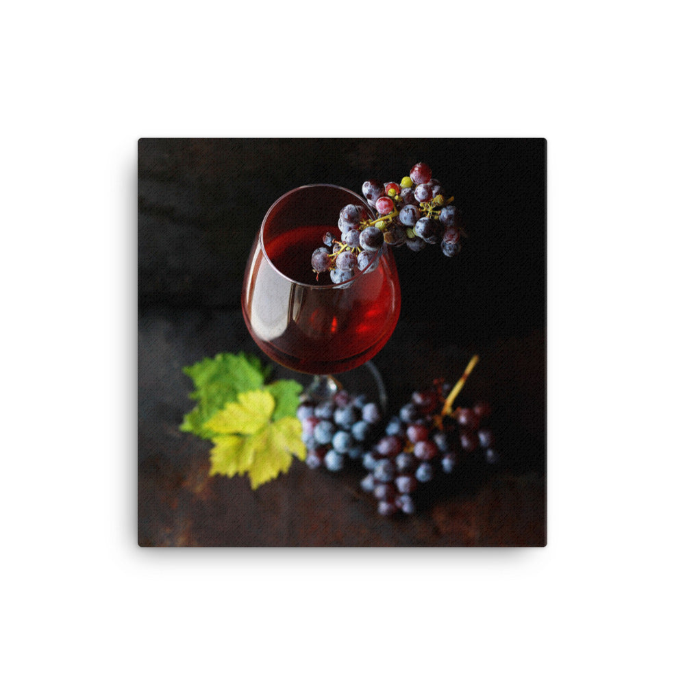 Leinwand - Wein und Trauben Kuratoren von artlia 41x41 cm artlia