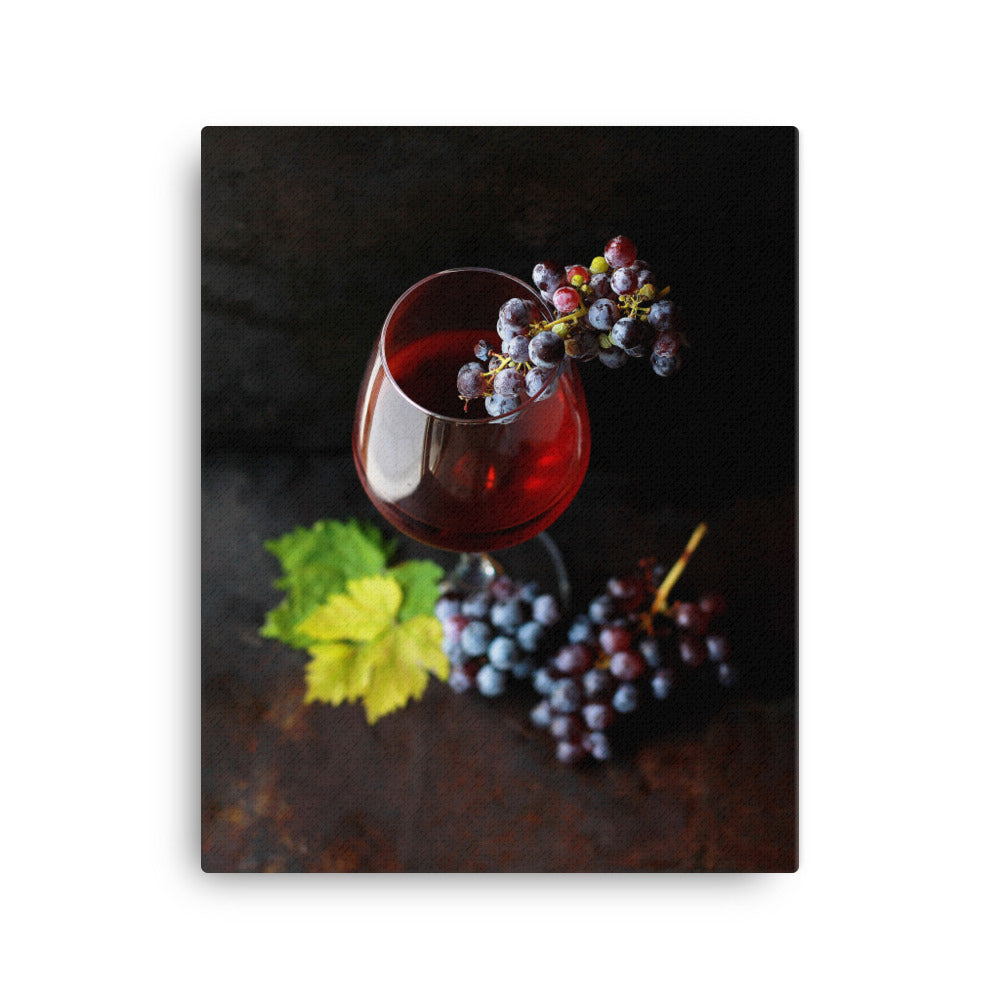 Leinwand - Wein und Trauben Kuratoren von artlia 41x51 cm artlia